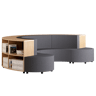 Habitat Den D1 Lounge — Habitat D1 Modular Lounge: Slate