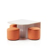 Island Curve  720 Low Table — ISL004-WHT