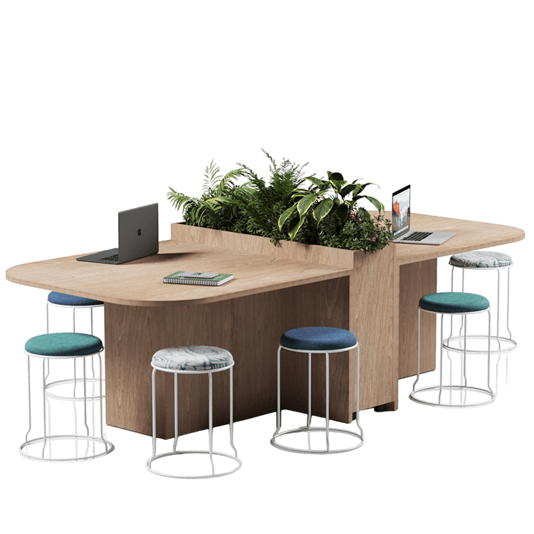 Large Island tables for schools and offices, perfect for breakout spaces, brainstorming and group work