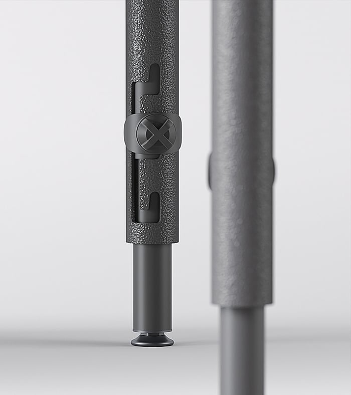 Change Heights in Seconds with Simple, Tool-Free Adjustment