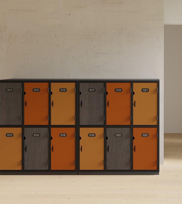 Secure It Three-Quarter Height Lockers — Modular Steel Frame MDF Lockers