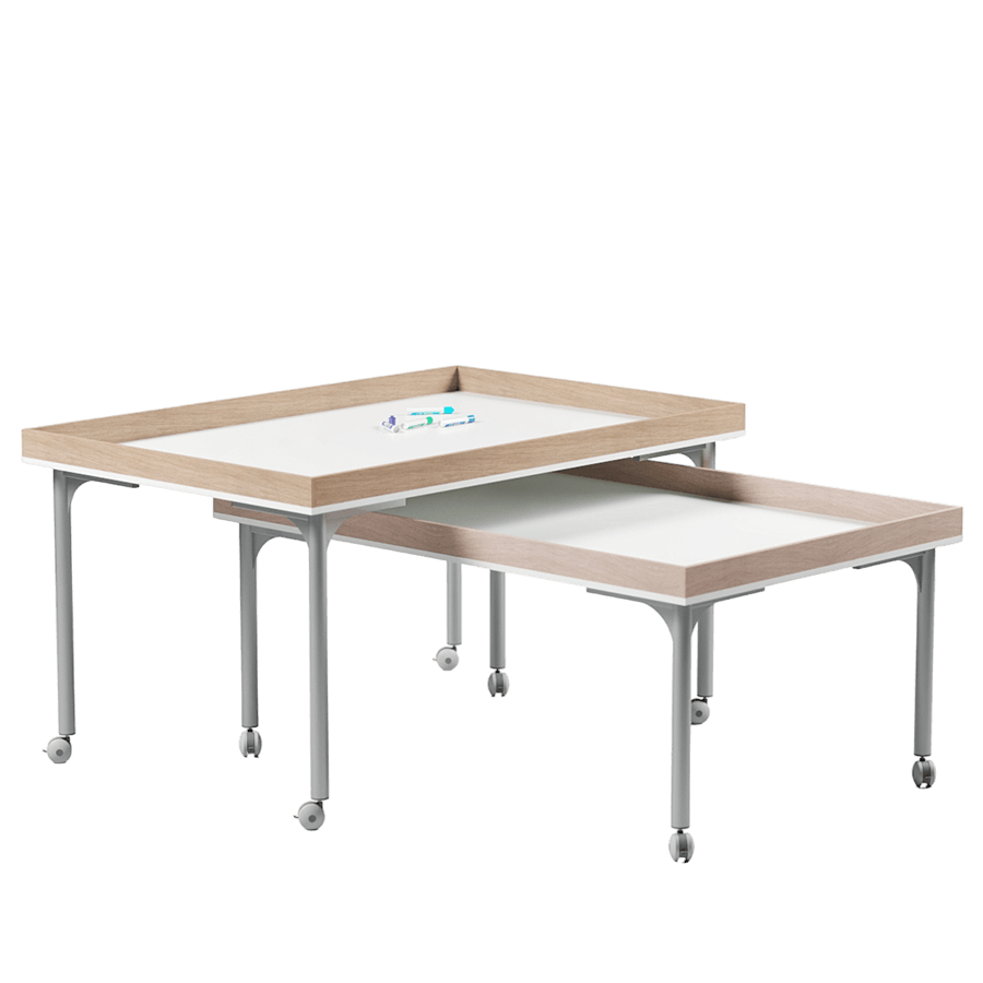 Maker tables for STEM classrooms and makerspaces with storage and mobile options