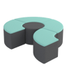 Bagel — Bagel Ottoman: Kingfisher