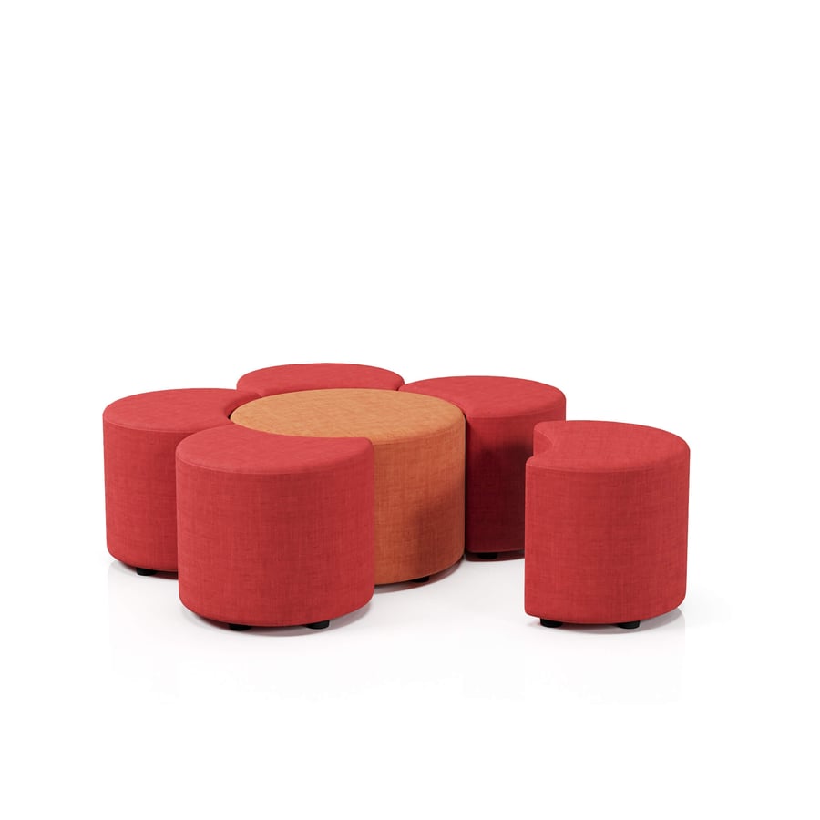 Flower Ottoman Set — 6-Piece Ottoman Set