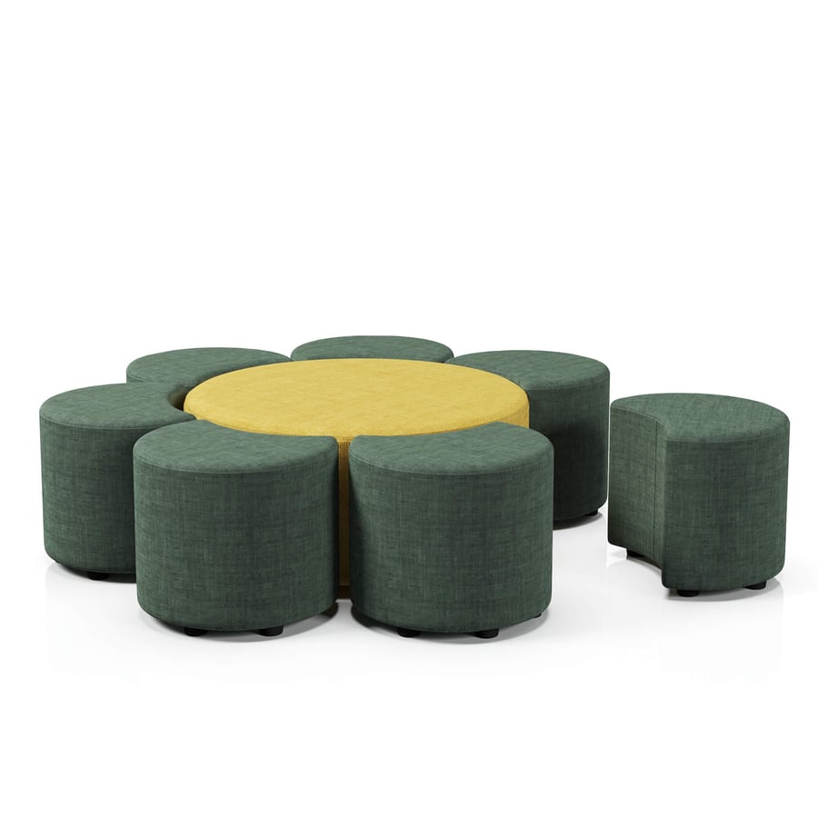 Sunflower Ottoman Set — 8-Piece Ottoman Set