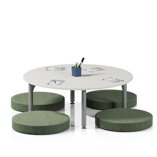 Ocha Round Table — Low Height Learning Table