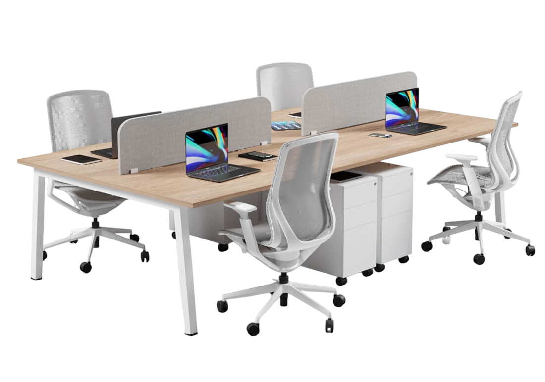 Shinto S2 Quad 4-Person Workstation by VE Furniture