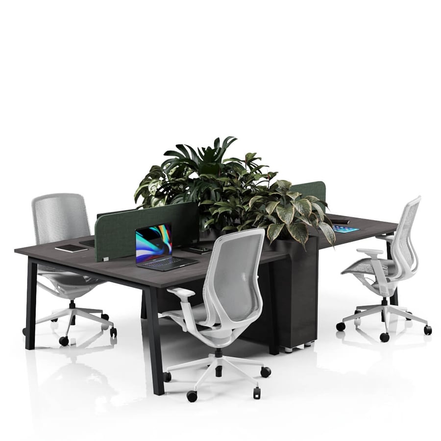 Shinto S2 Bloom 4-Person Workstation — Workstation