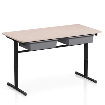 Studiwell Double Table with Tote Box
