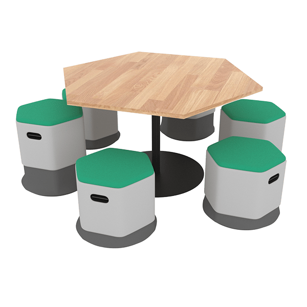 iDisc Hex Table — Pedestal Table