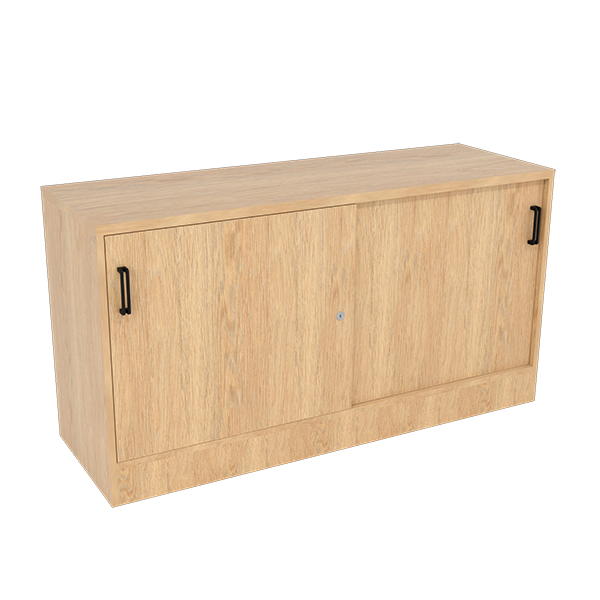 Planke Credenza: Natural Oak