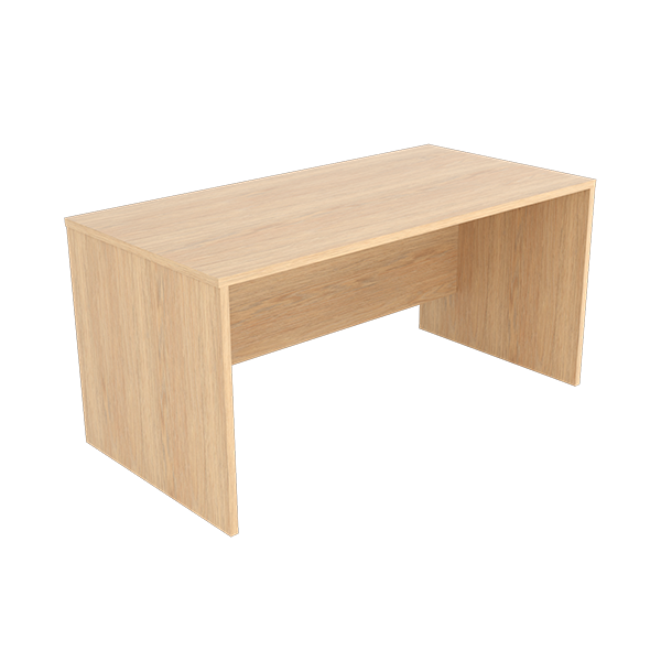 Planke Desk: Light Oak